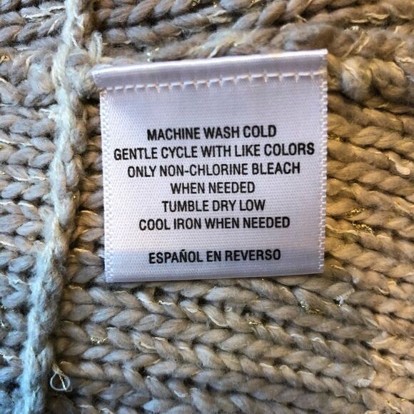 Style and Co. two tone open front sweater; cream and light brown Medium - Picture 4 of 7